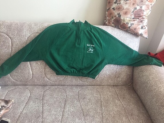 m Beden yeşil Renk KOTON Sweatshirt