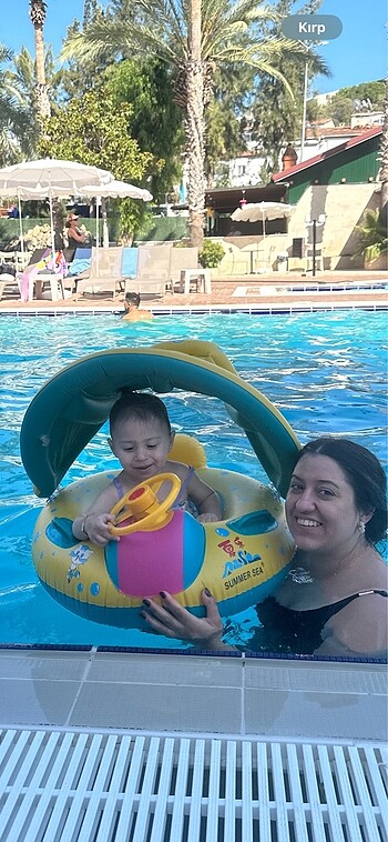 Diğer Güneşlikli Bebek Şişme Yüzme Koltuğu