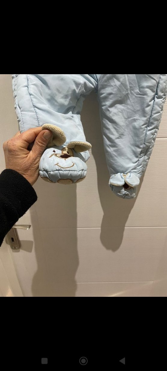 Mavi Nakışlı Bebek Tulumu - Görsel 2