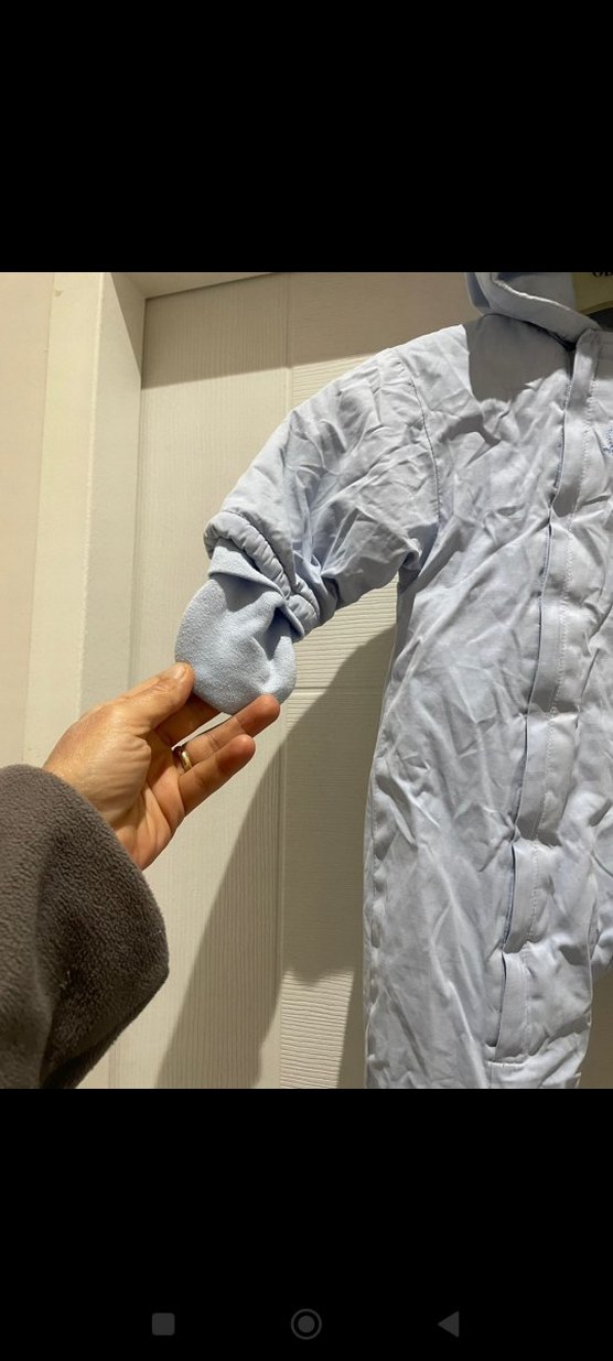 Gri Erkek Bebek Fermuarlı Tulum - Görsel 2