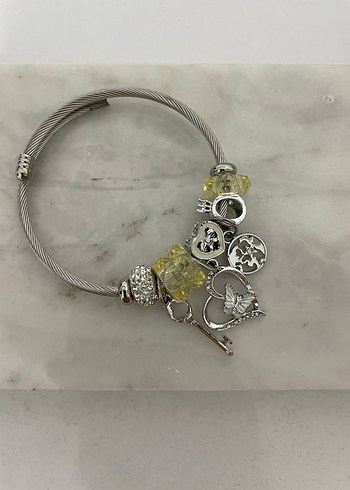 Sarı Boncuklu Bohem Kadın pandora bileklik