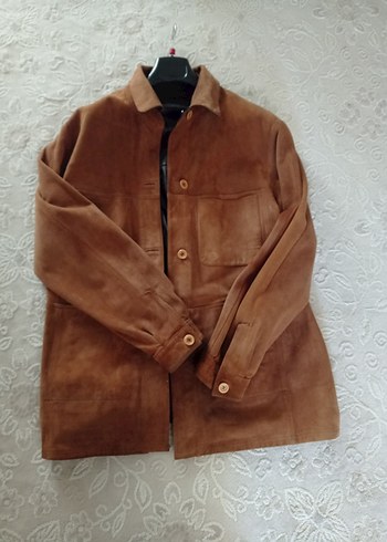 Stradivarius çift renk deri mont