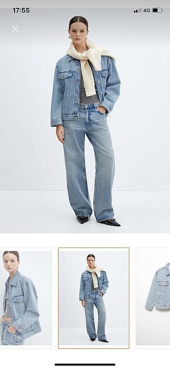 Diğer oversize denim mont