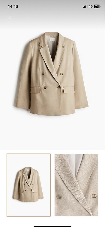 H&M keten karışımlı ceket