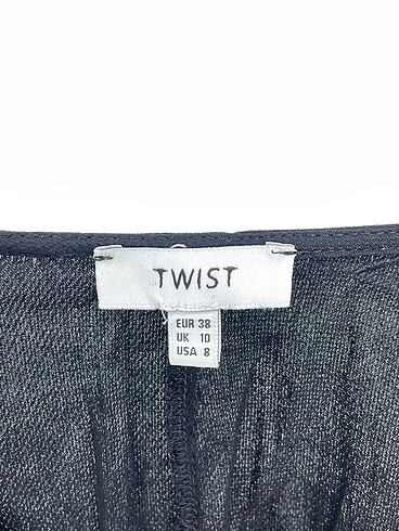 38 Beden siyah Renk Twist Kısa Elbise %70 İndirimli.