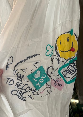 Beyaz Pamuklu plaj pantolonu - Görsel 2