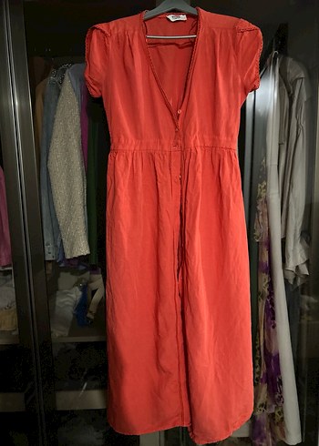 Nar çiçeği gömlek elbise - Görsel 2