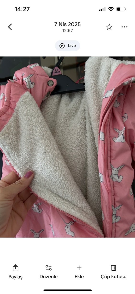 Pembe Tabşan Desenli Astronot Tulum - Görsel 2