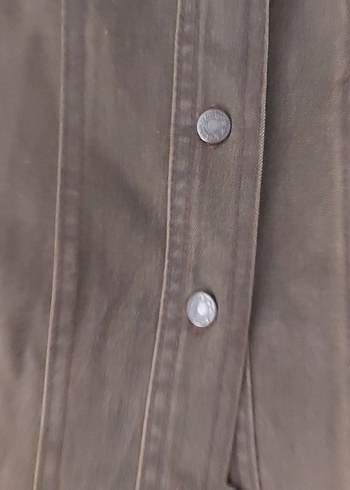 s Beden kahverengi Renk eskitme t2k office siren denim gömlek