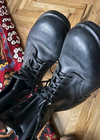 Siyah Gotik Tokalı Erkek Bot derı - Görsel 5