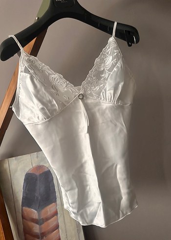 Dantel İşlemeli Saten  atlet yenı - Görsel 4