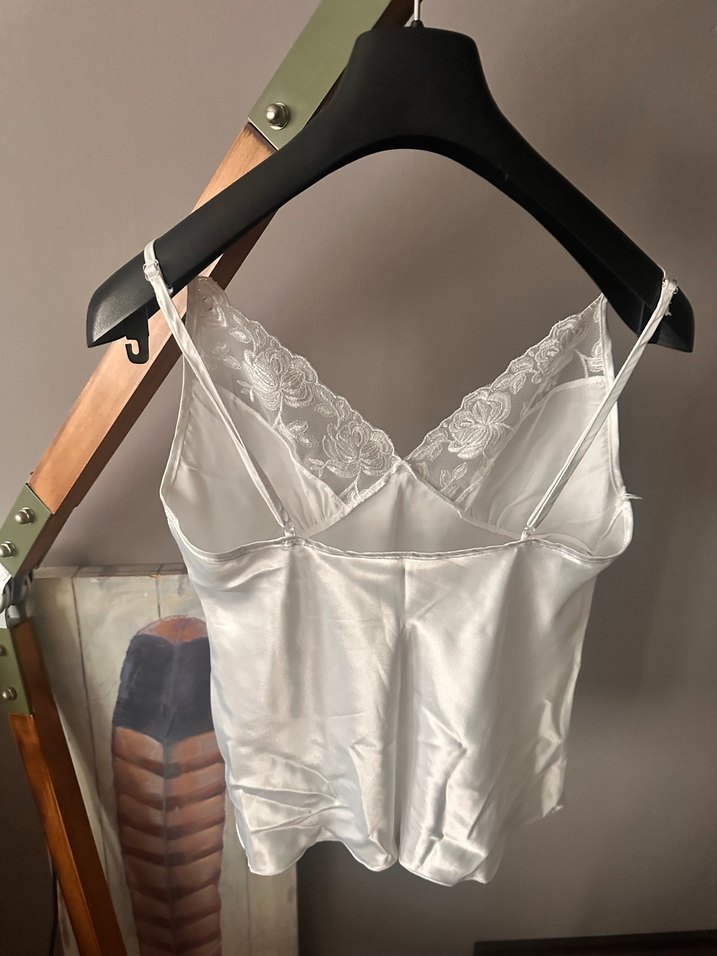 Dantel İşlemeli Saten  atlet yenı - Görsel 5