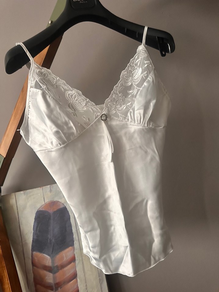 Dantel İşlemeli Saten  atlet yenı - Görsel 4