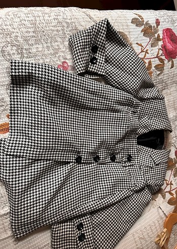 Düğmeli Kadın Midi Ceket - Gri - Görsel 2