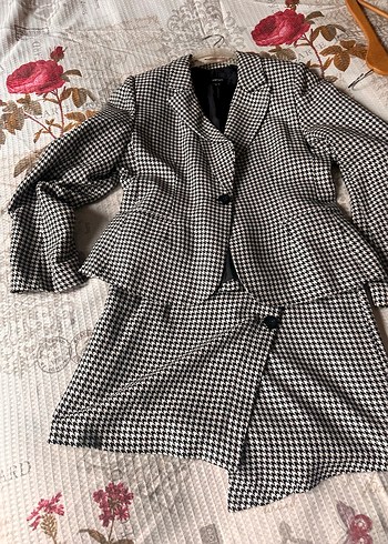 Düğmeli Kadın Midi Ceket - Gri - Görsel 4