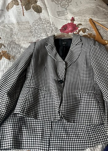 Düğmeli Kadın Midi Ceket - Gri - Görsel 8