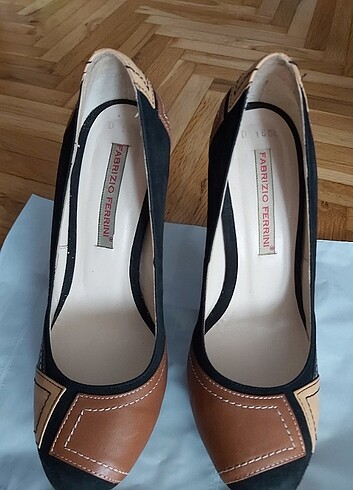 37,5 Beden kahverengi Renk Deri handmade topuk 11