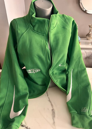 Nike Canli Yesil Nike Fermuarli Spor Ceket