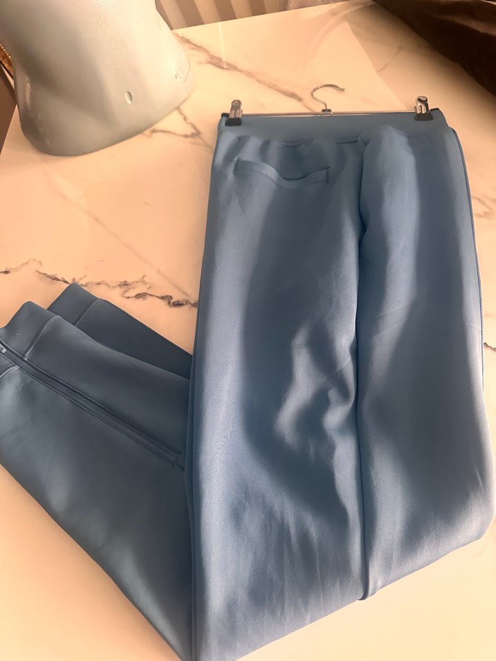 Açık Mavi Yüksek Bel Spor pantolon  sadece kırışık — görsel 3/10