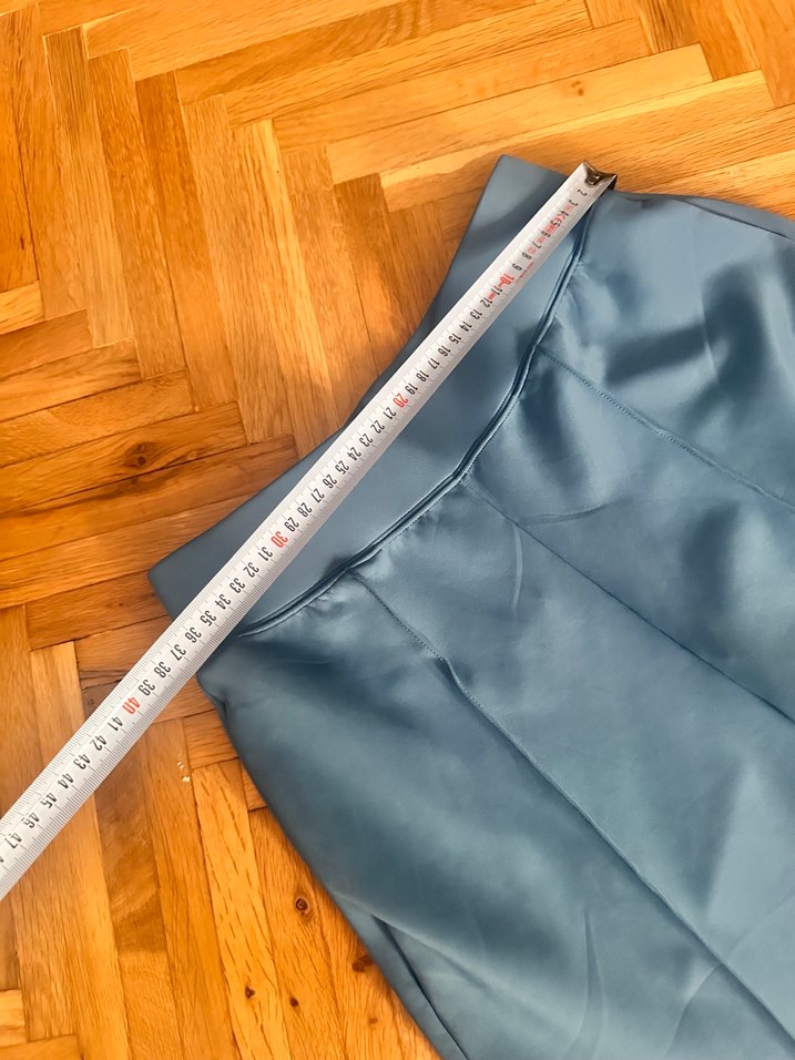 Açık Mavi Yüksek Bel Spor pantolon  sadece kırışık — görsel 6/10