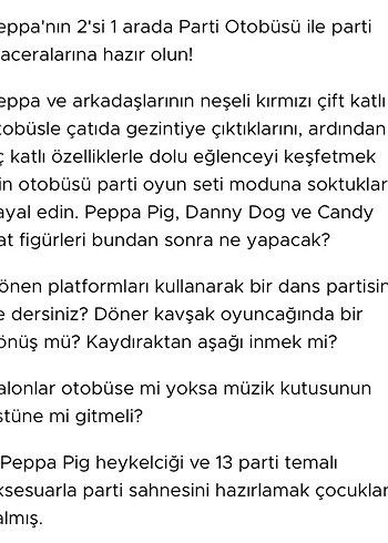 Peppa Pig Kırmızı Parti Otobüsü Oyuncak - Görsel 5