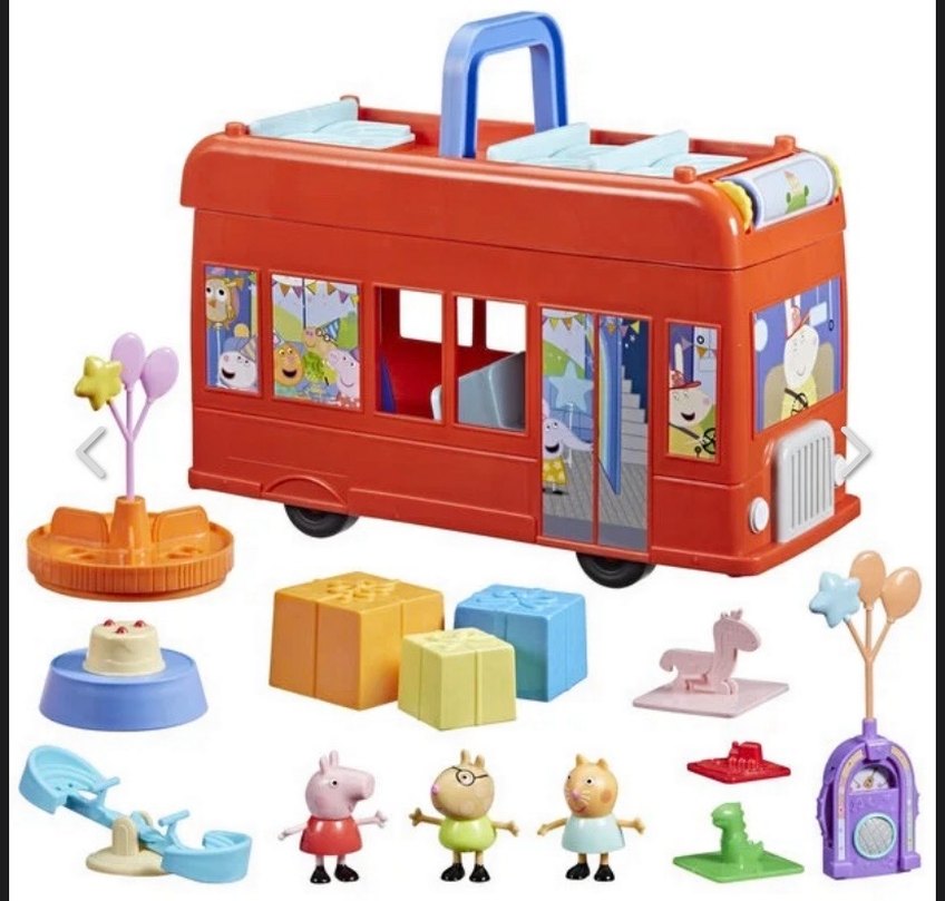 Peppa Pig Kırmızı Parti Otobüsü Oyuncak - Görsel 4