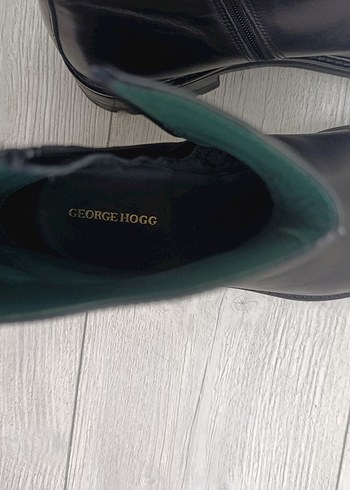 George Hogg Siyah El Yapımı Deri Erkek Bot - Görsel 11