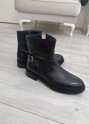 George Hogg Siyah El Yapımı Deri Erkek Bot - Görsel 2