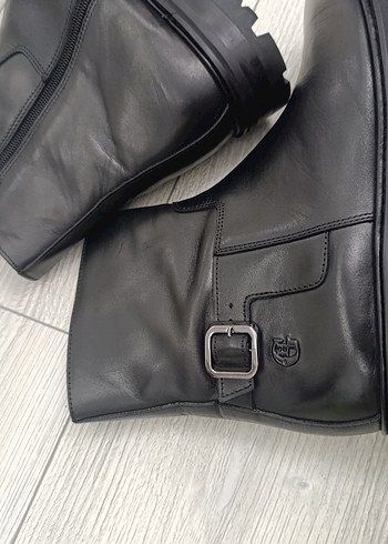 George Hogg Siyah El Yapımı Deri Erkek Bot - Görsel 5