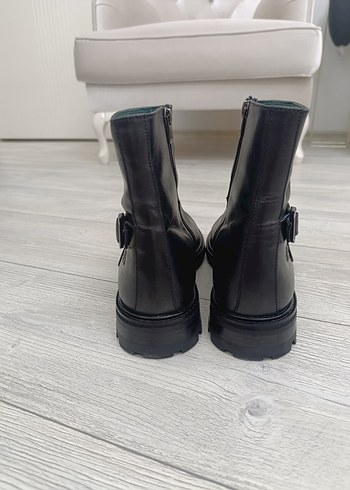 George Hogg Siyah El Yapımı Deri Erkek Bot - Görsel 8