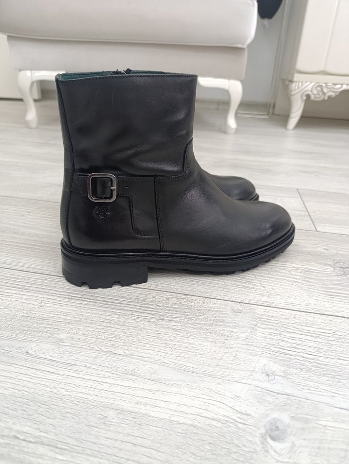 George Hogg Siyah El Yapımı Deri Erkek Bot - Görsel 4