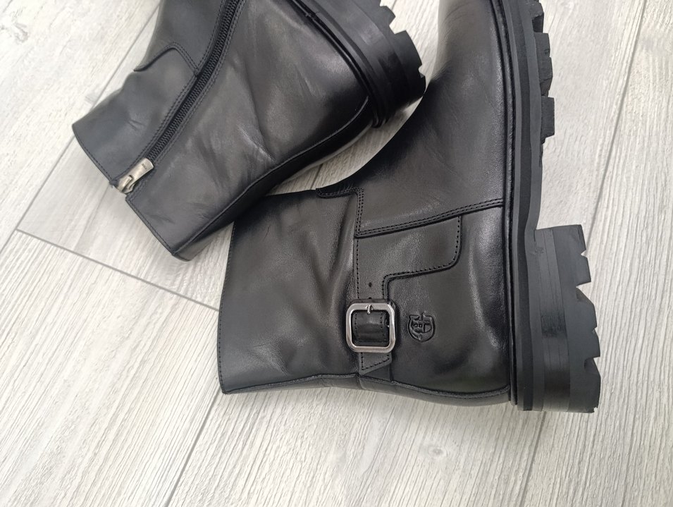 George Hogg Siyah El Yapımı Deri Erkek Bot - Görsel 5