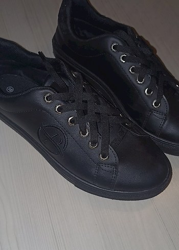 Siyah Polaris Kadın Spor Ayakkabı - Görsel 2