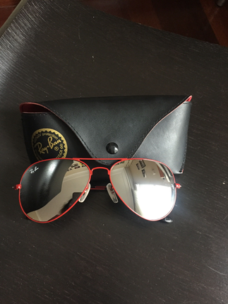 Aynalı kırmızıRayban gözlük 