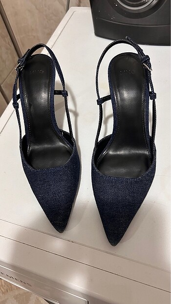 36 Beden Mango denim topuklu ayakkabı