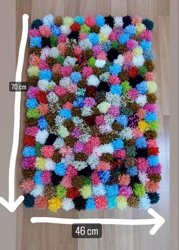Renkli Tie-Dye Bohem Tarzı Halı 46x70 cm