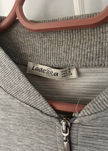 s Beden Gri Fermuarlı Kadın Sweatshirt