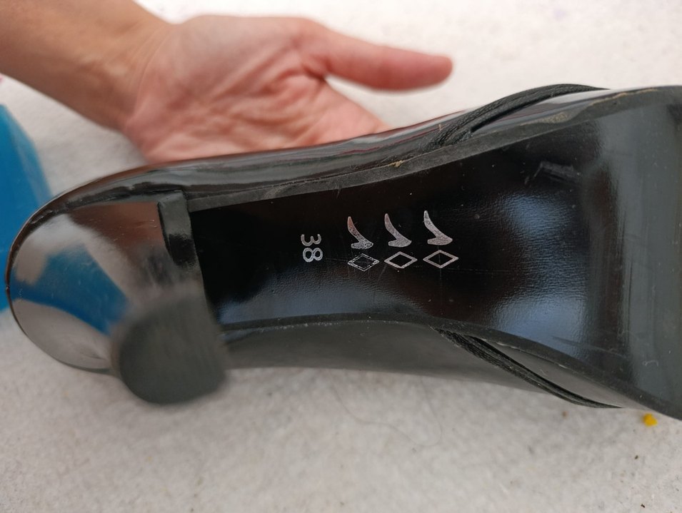 Kadın Siyah Rugan platform Topuklu Ayakkabı - Görsel 2