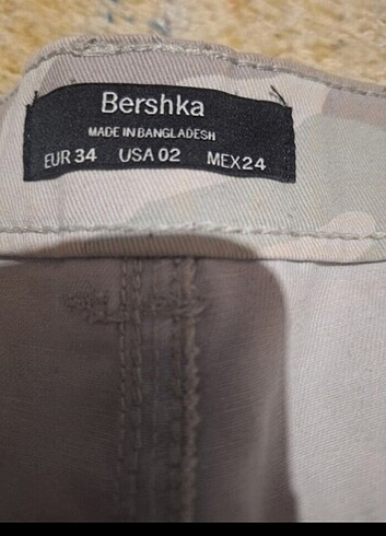 xs Beden Bershka kamuflaj pantolon 