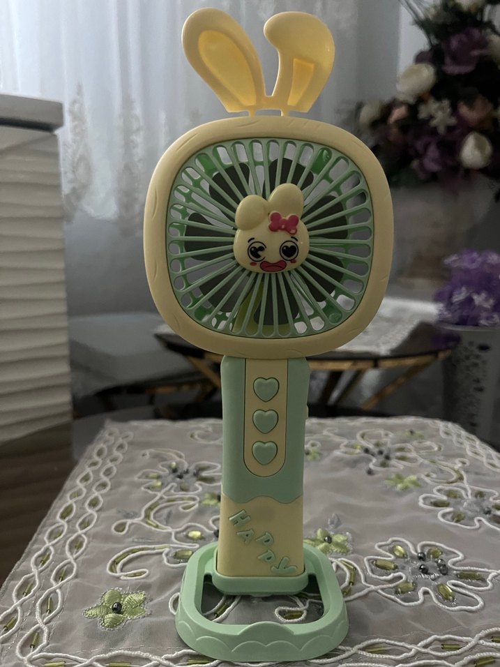 Yeşil Tavşanlı Renkli Masaüstü Vantilatör - Görsel 2