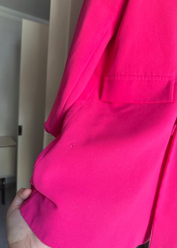 Diğer Düğmeli Pembe Kadın Blazer Ceket
