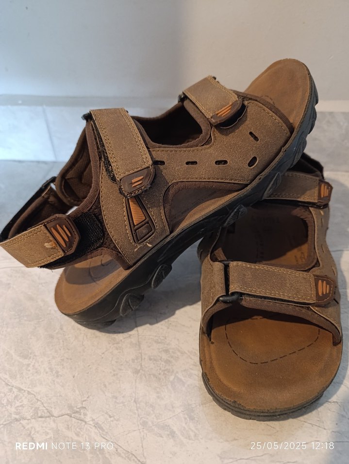 Kahverengi Süet Erkek Sandalet - Görsel 3