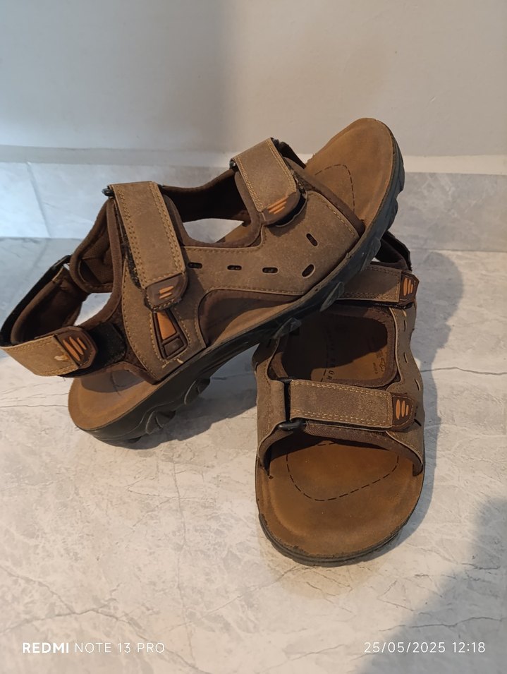 Kahverengi Süet Erkek Sandalet - Görsel 4