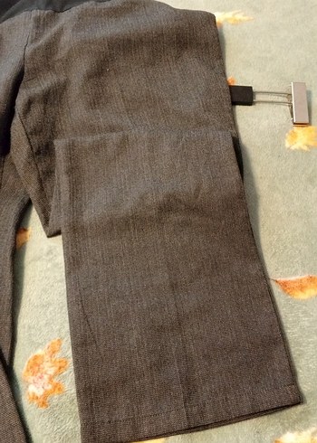 Kemer Detaylı Gri Hamile Kot Pantolon - Görsel 6