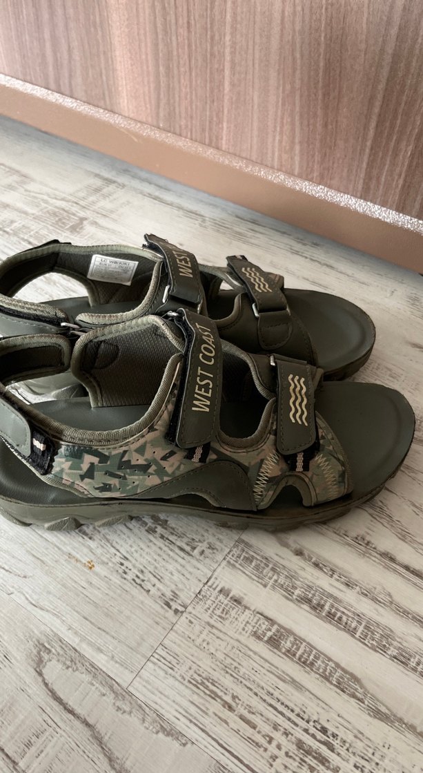 Gri Kamuflajlı Erkek Çocuk Sandalet - Görsel 2