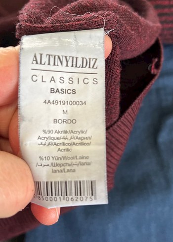 2 adet,Bordo Yün Örgü erkek Kazak - Görsel 4