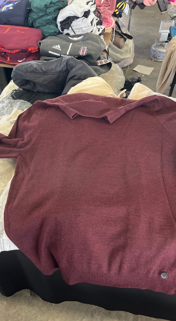 2 adet,Bordo Yün Örgü erkek Kazak - Görsel 3