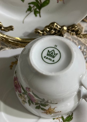 Kahla,Beyaz Çiçek Desenli Porselen Çay Seti - Görsel 4