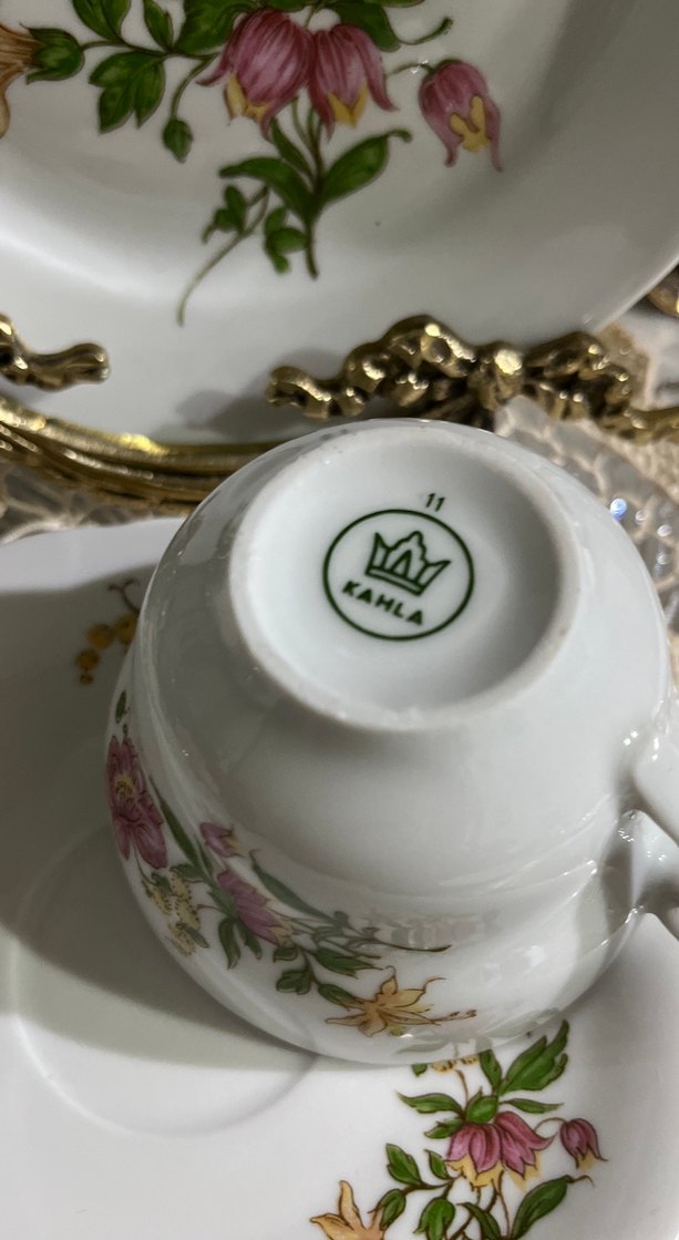 Kahla,Beyaz Çiçek Desenli Porselen Çay Seti - Görsel 4
