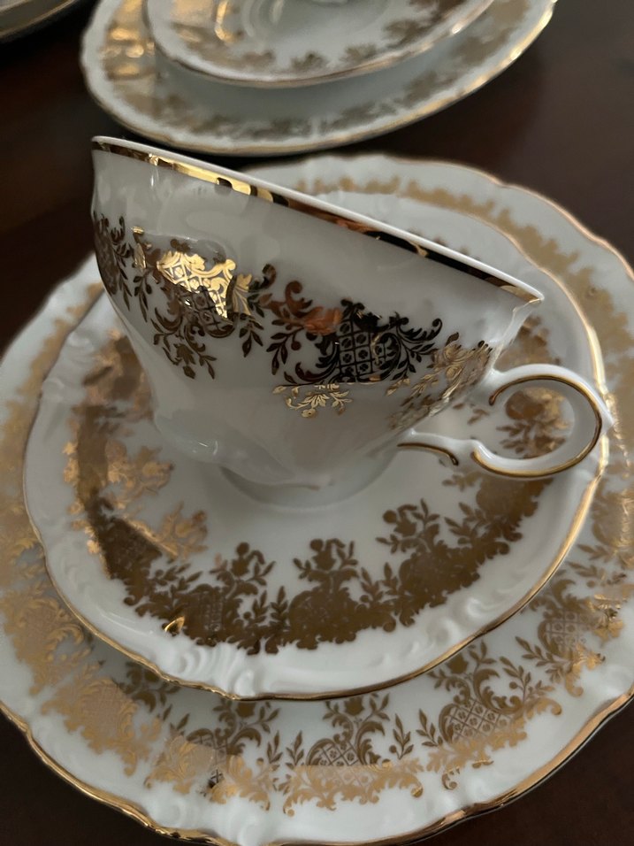 1 adet,Altın detaylı porselen fincan seti - Görsel 2